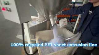 Extrusión de láminas de PET material 100% reciclado