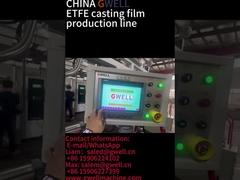 Máquina de extrusión de película de fundición GWELL ETFE para paneles solares flexibles o semiconductores.