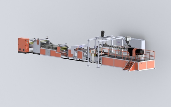 comprar Línea de extrusión de hojas de plástico PET de doble tornillo 0,15 - 2 mm espesor de la hoja coextrusión de 3 capas online manufacture