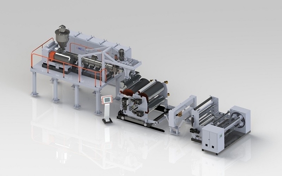 comprar Máquina de extrusión de película de ETFE de 120 kg/h de 1000 a 1500 mm de ancho Extrusora de tornillo único online manufacture