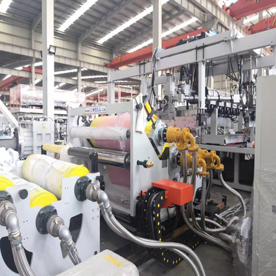 comprar Líneas de extrusión de chapa de embalaje de PET de capacidad personalizada de 450 a 1500 kg/h,máquina de fabricación de chapas de semillas de PET recirculadas al 100% online manufacture