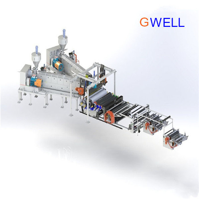 comprar Producción de películas solares universales, línea de extrusión de películas solares EPE EVA/POE Máquina de producción de películas Máquina de película de coextrusión online manufacture