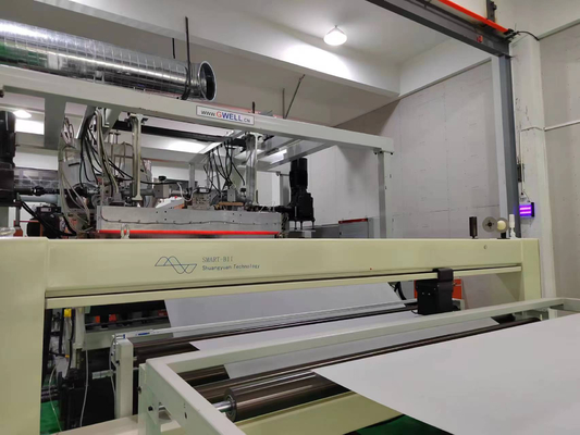 comprar EVA/POE Producción de películas solares EPE Línea de extrusión de películas solares EVA POE Máquina de producción de películas online manufacture